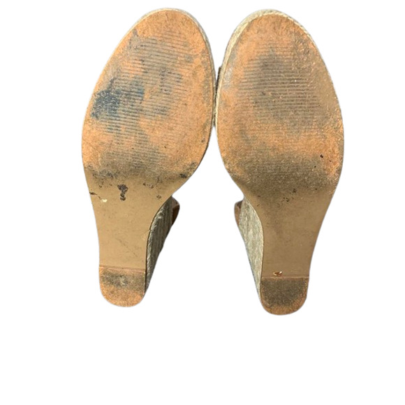 Steve Madden Womens Espadrille Wedge Sandals Size 10M Tan Suede With Ankle Strap - Picture 8 of 8